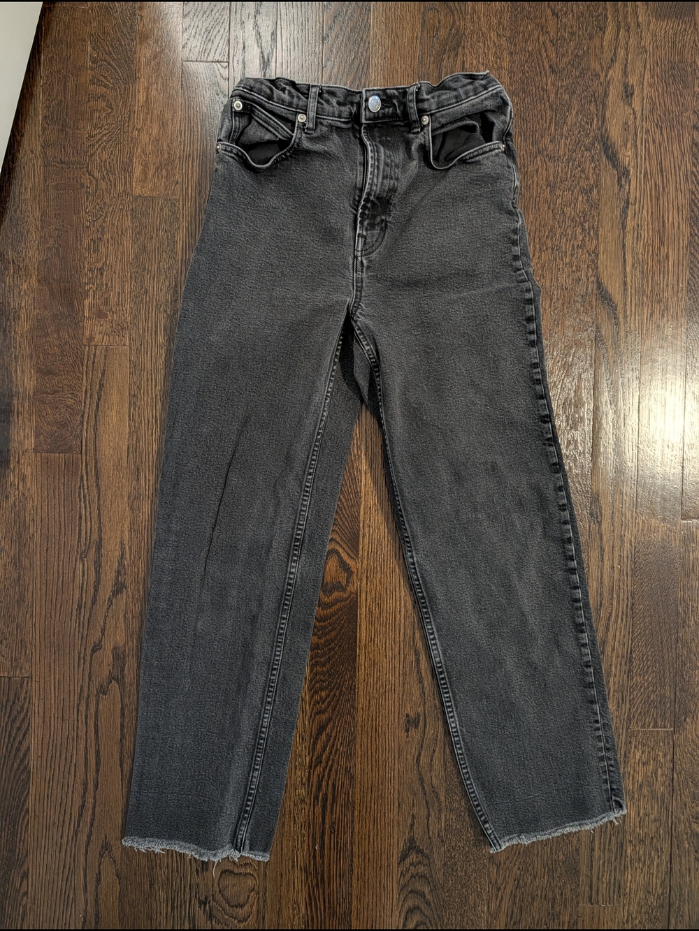 Everlane Way High Jean in Washed Black - Picture 2 of 6